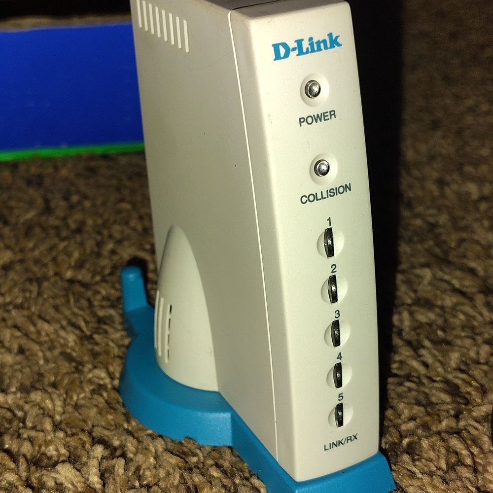 D-Link White and Blue Modem